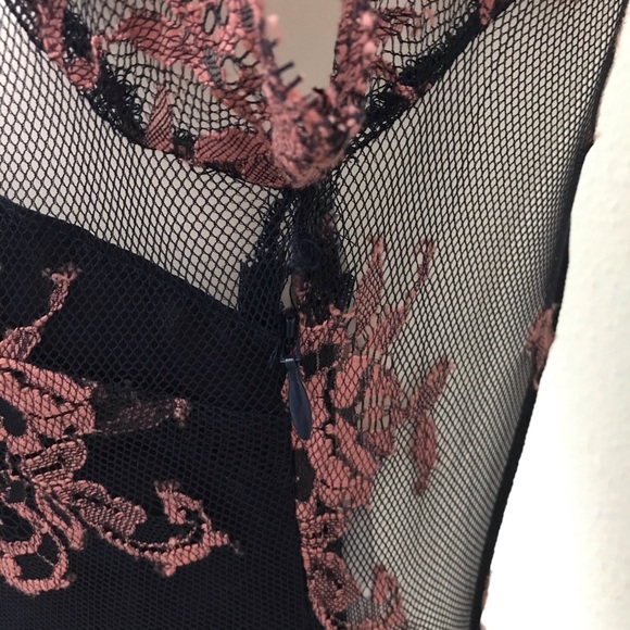 New! Lovers + Friends Mesh Lace Maxi Navy dress - Picture 7 of 9